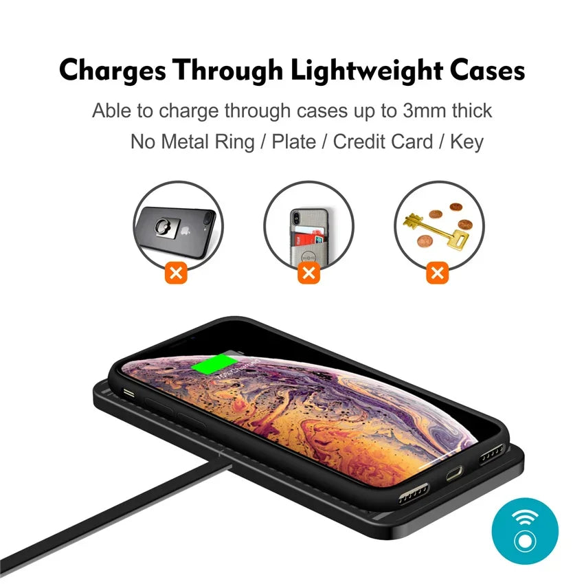 120W Wireless Charger Car Silicone Pad Stand For iPhone 17-12 Xiaomi Samsung Huawei Mobile Phone Fast Car Wireless Charging