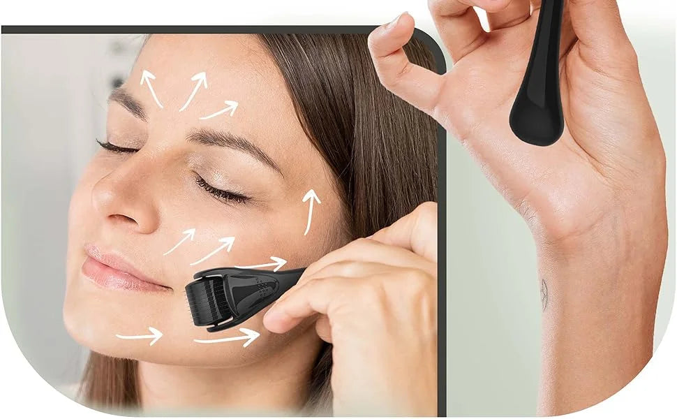 Derma Roller 0.2mm 0.25mm 0.3mm Needles, Micro Needle Tool for Facial Body Hair Growth, Skin Care & Beard Roller