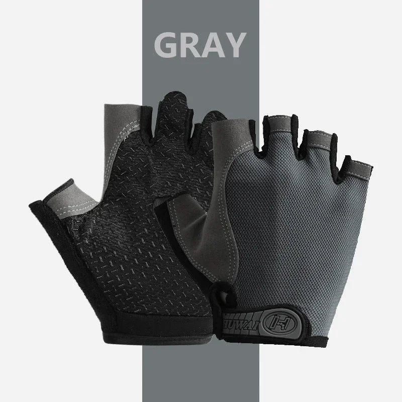 Anti-Slip Breathable Workout Gloves, Fingerless Fitness Training Gym Gloves for Men Women Bodybuilding Cycling Exercise