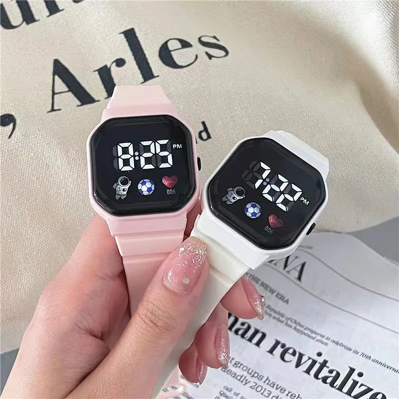 Kids Watch Sport LED Digital Watches Football Silicone Strap Waterproof Electronic Wristwatch for Children Boys Girls Gifts