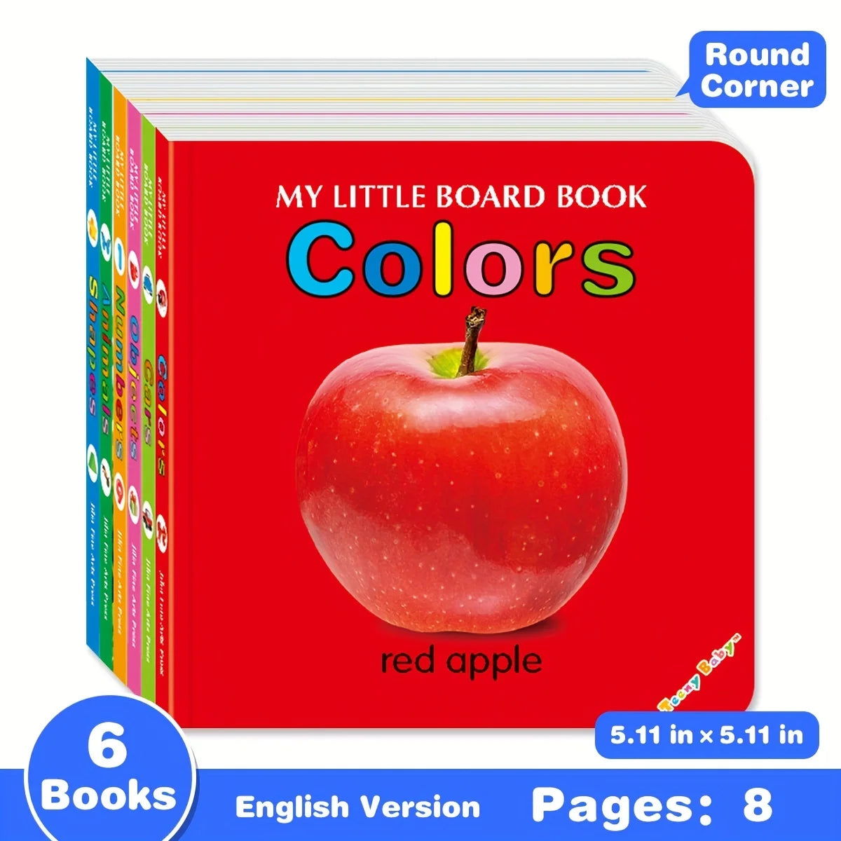 Baby Colorful Pattern Card Books Interactive Sensory Baby Toys Newborn Development Gift Accompanying Reading Early Education Main image