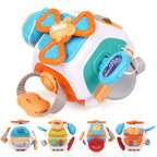 Baby Busy Board Cube Montessori Sensory Toys for Toddler Educational Learning Activities Travel Toy Lock Box Fine Motor Skill