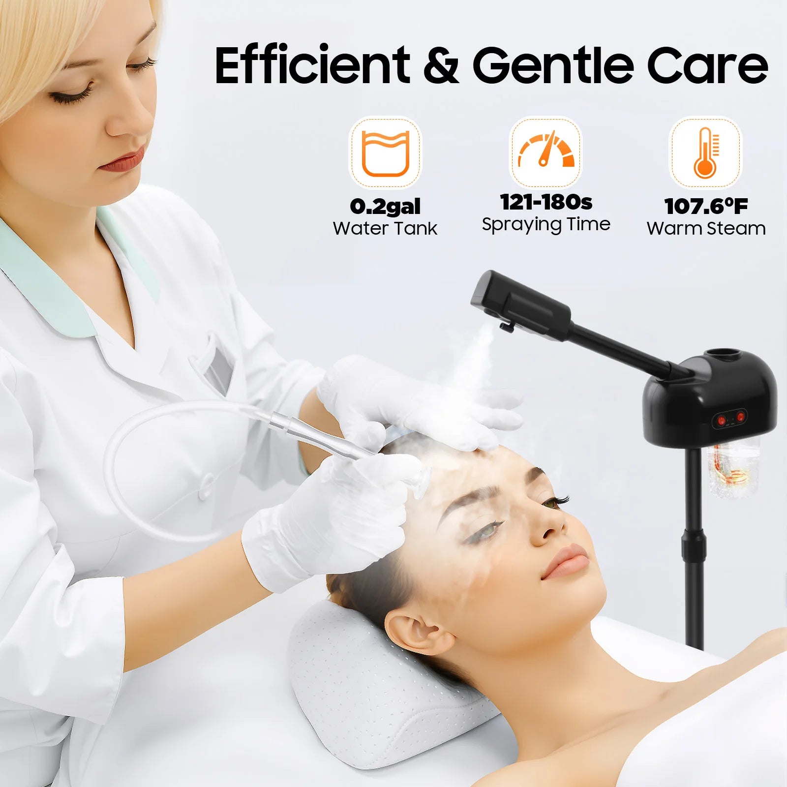 750ML Professional Facial Steamer, Adjustable Skin Care Equipment, Steamer for Salon Beauty and Spa Shop Secondary image