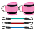Exercising Resistance Belt, Puller, Leg Strength Training, Tie Strap, Foot Loop Buckle, Elastic Rope Protector, Edge Protection