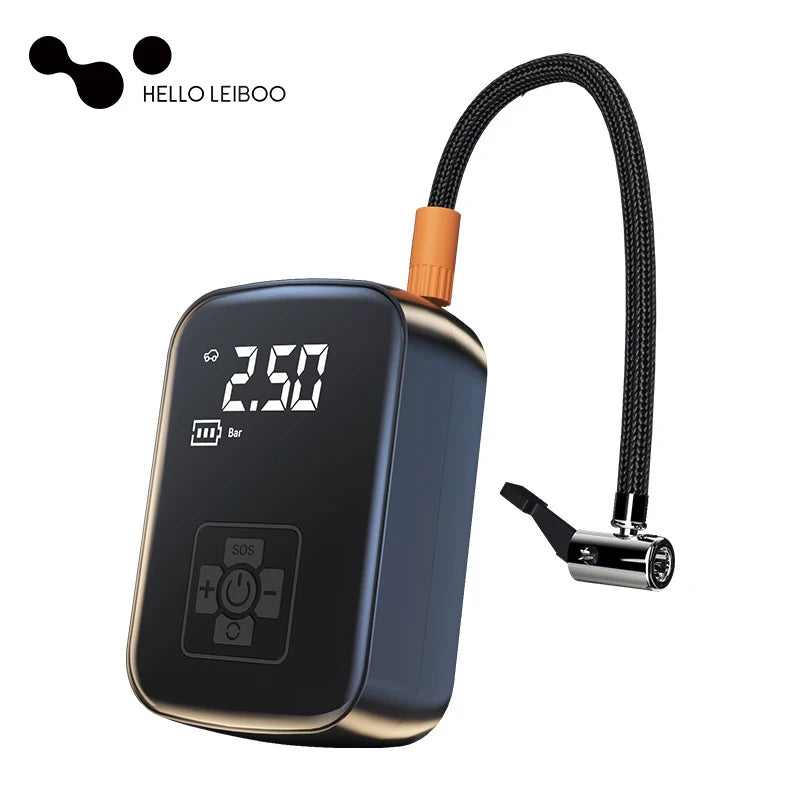 LEIBOO Wireless Car Air Compressor Air Pump Electric Tire Inflator Pump for Motorcycle Bicycle AUTO Tyre with Digital Display Image principale du produit