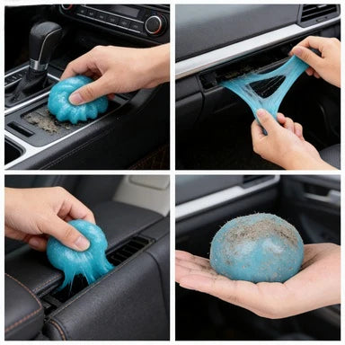 Biodegradable Auto Detailing Slime for Air Vent Console Eco-Friendly Deep Cleaning Gel for Electronics Home Office Image secondaire du produit