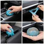 Biodegradable Auto Detailing Slime for Air Vent Console Eco-Friendly Deep Cleaning Gel for Electronics Home Office