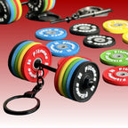 New Barbell Keychain DlY Silicone Dumbbell Keychain Gym Gifts for Gym Lovers Fitness Trainer Gift Backpack Car Key Pendant