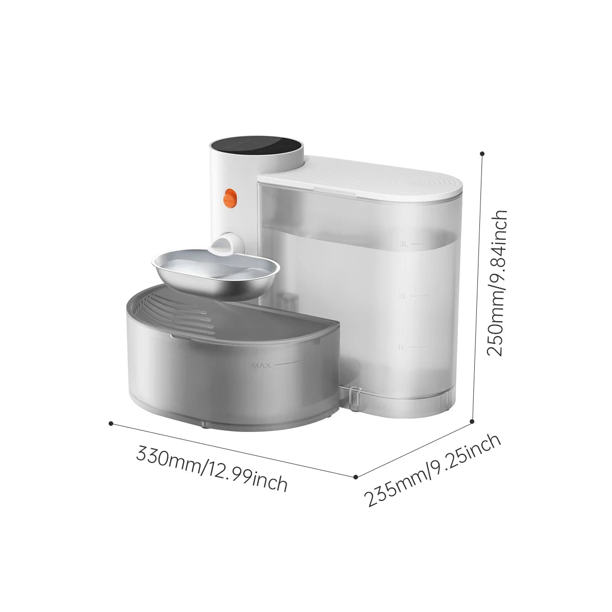 New Stainless Steel Bowl Pet Intelligent Pouring Water Dispenser Automatically Purifies The Wireless Drinking Bowl For Cats Image secondaire du produit