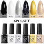 LILYCUTE 6Pcs/set 7ml Coffee Series Gel Nail Polish Kit 125 Colors Manicure Semi Permanent Soak Off UV Nail Art Gel Varnish