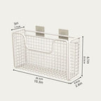 Punch-free Kitchen Cabinet Door Storage Box Iron Rack Wall-mounted Cabinet Plastic Wrap Rack Bathroom Refrigerator Rack