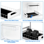Under Sink 2 Tier Sliding Cabinet Basket Organizer Drawer Pull Out Cabinet Multi-Purpose  Sink Organizer for Bathroom Kitchen