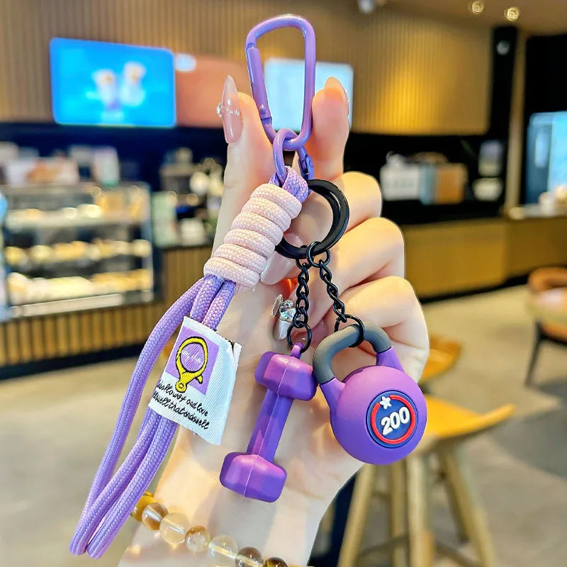 Fitness Keychain for Gym Lovers Premium Gift Sports Enthusiasts Accessories for Workout Bags Water Bottles D-shaped Buckle