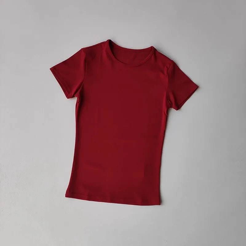 Women's Outdoor Sports Shirt Yoga Wear Fitness T-Shirt Quick Dry Running T-Shirt Workout Top Female Sportswear Exercise Clothing
