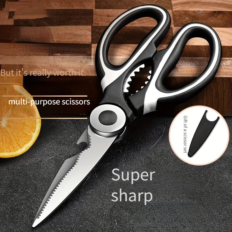 Multifunctional kitchen scissors Household fish cutting meat scissors Stainless steel scissors Imagen principal del producto