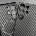 Carbon Fiber Case For Samsung Galaxy S25 Ultra/S25+/S25/S25 Edge Lens Camera Protection Aramid Fiber Cover Lightweight Slim Case