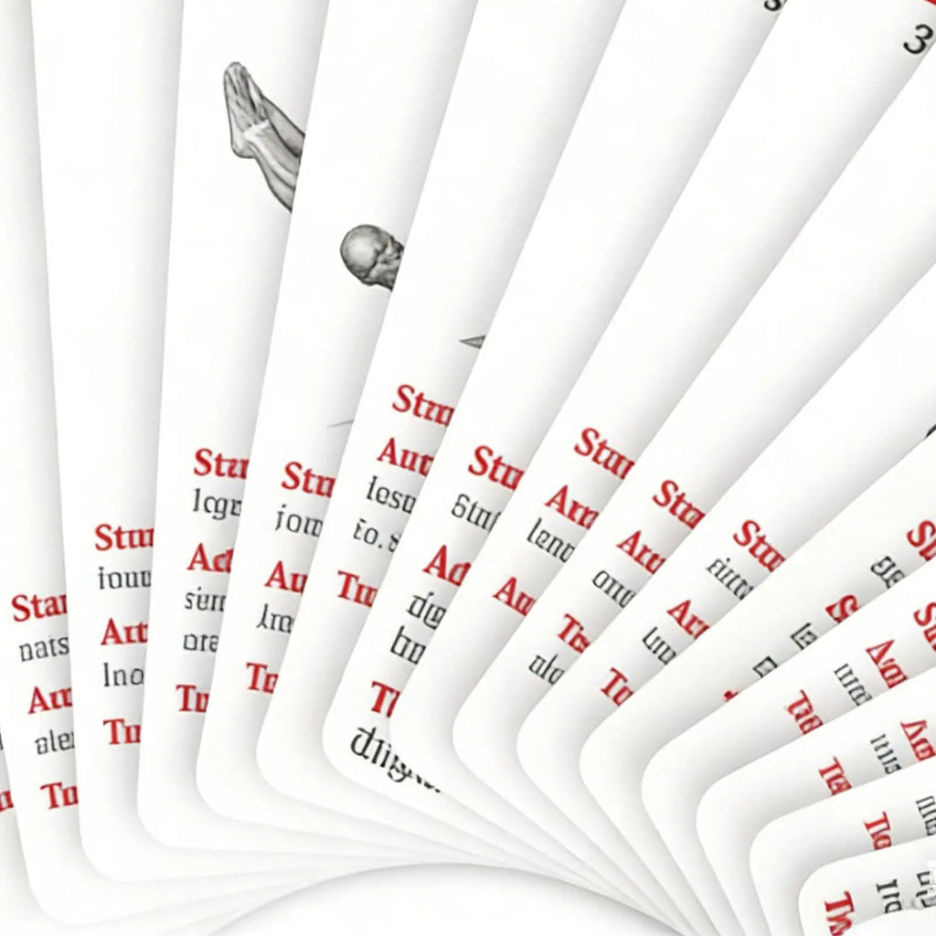 36pcs Fitness Cards Comprehensive Guide To Core Strength  Aerobic Training Exercises Guide Fitness Equipment Cards for Home Gym