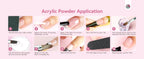 SAVILAND Complete Acrylic Nail Kit for Beginners with Keratin Powder Castor Oil Gel Polish 180W Lamp Nail Drill Full Set Tools