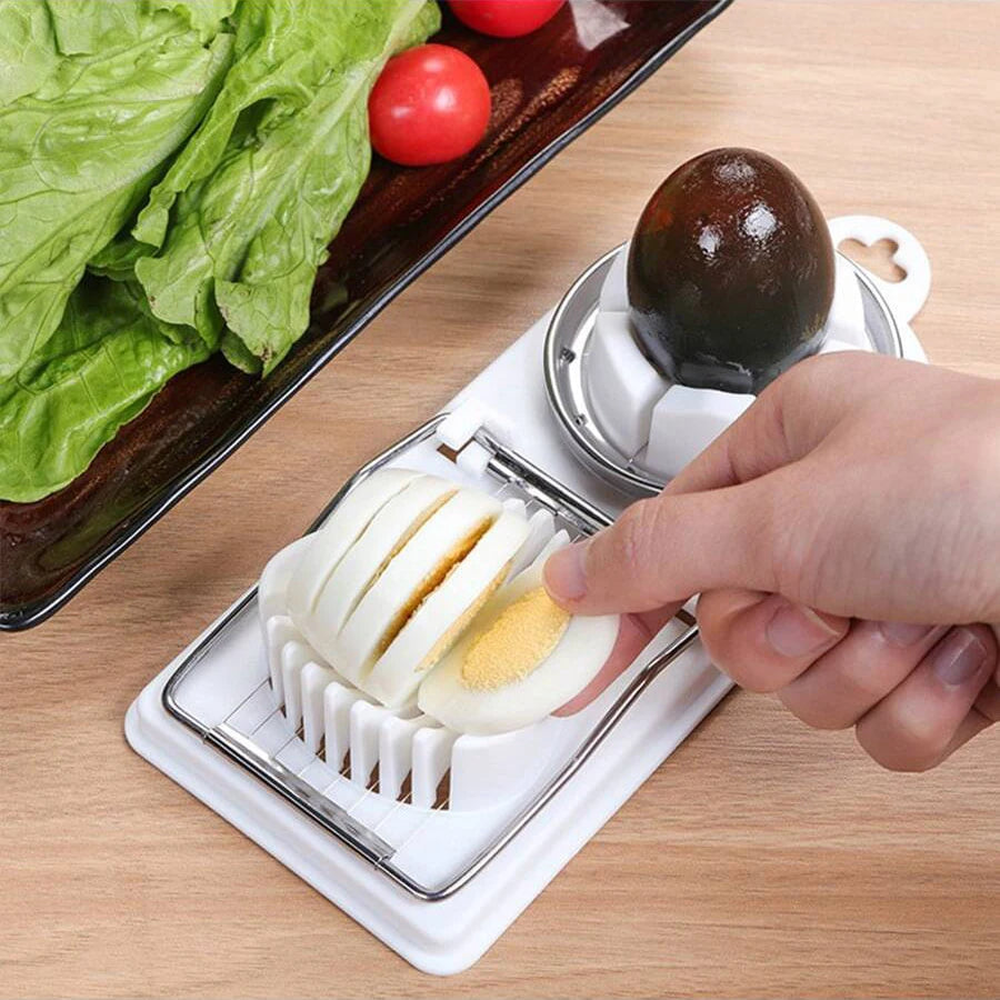 Multifunctional PP Base egg cutter 2-in-1 stainless steel wire pull egg cutter for hanging high-quality kitchen accessory tools Imagen secundaria del producto