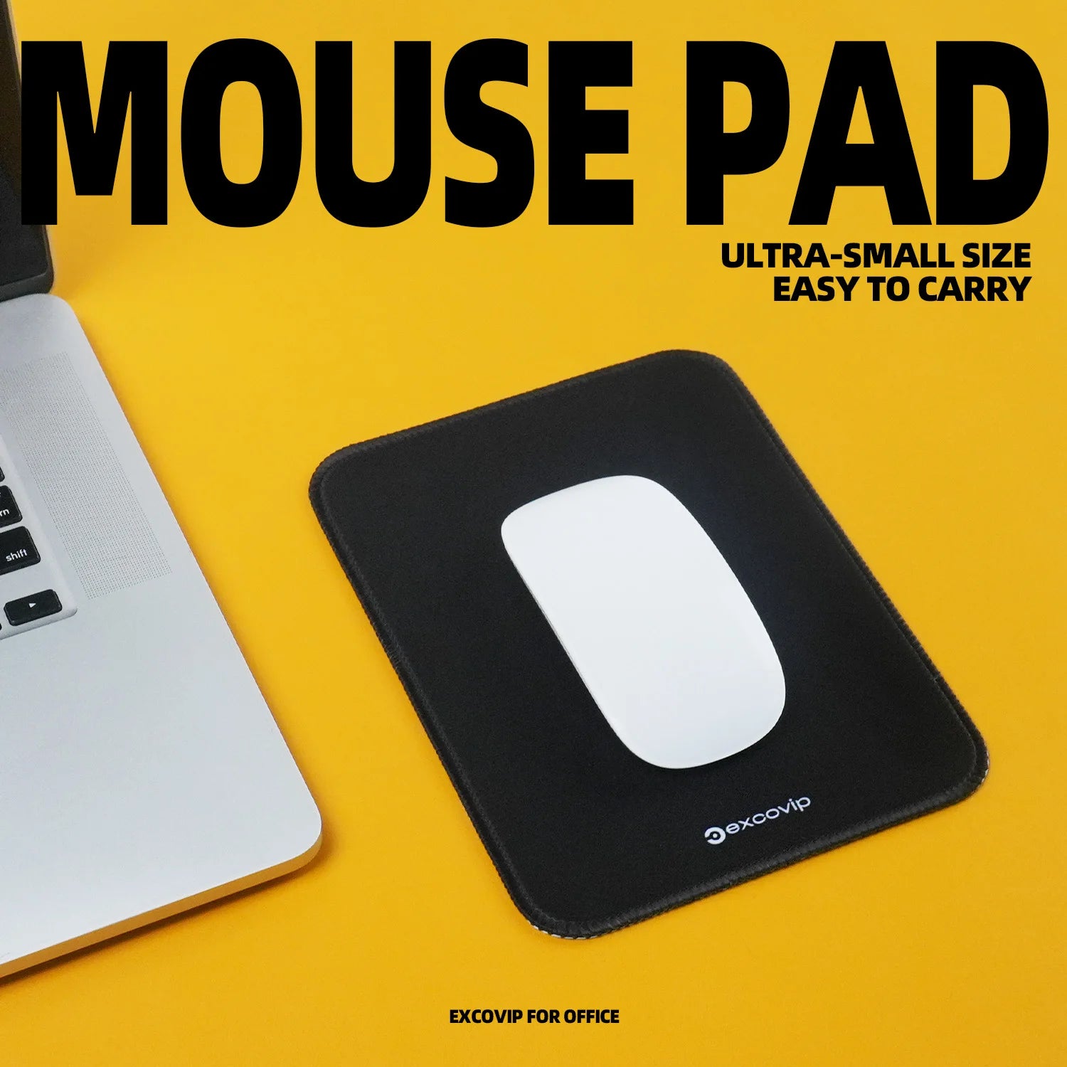 EXCO Mini Mouse Pad Office Mousepad Small with Stitched Edge Non-Slip Rubber Base for Home Laptop Computer Desk Gaming