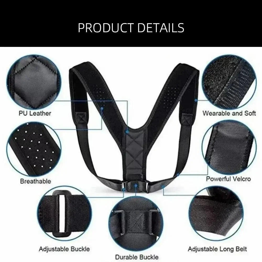 Back Posture Correction Belt Hunchback Prevention Correction of Sitting Posture Unisex Breathable Body ShapingJUI