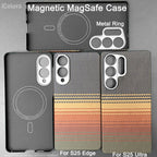 Carbon Fiber Case For Samsung Galaxy S25 Ultra/S25+/S25/S25 Edge Lens Camera Protection Aramid Fiber Cover Lightweight Slim Case