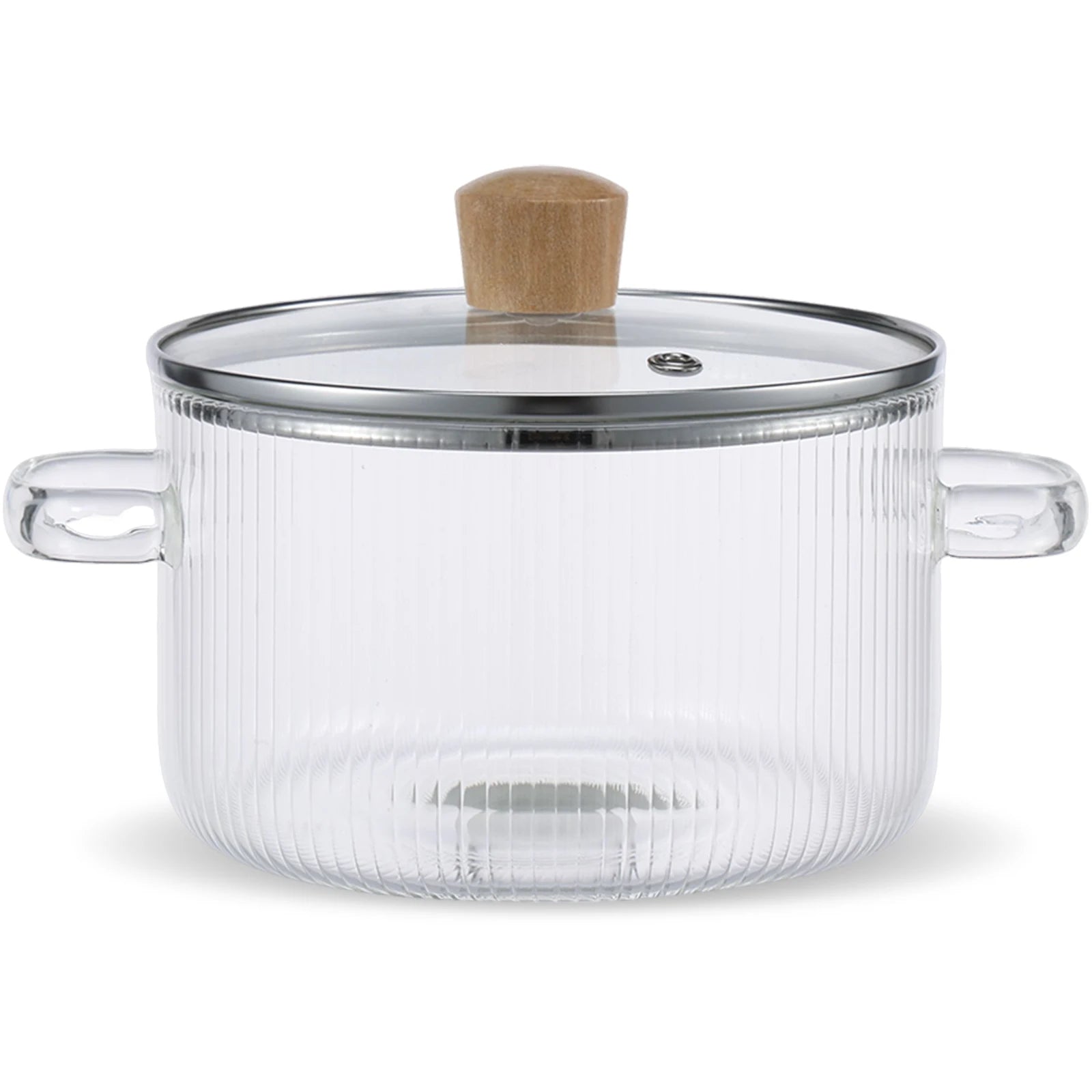 Glass Saucepan Clear Cooking Pot with Lid 1.6L Heat Resistant Glass Soup Pot Dual Handles Glass Saucepan Kitchen Cooking Tools Imagem secundária do produto