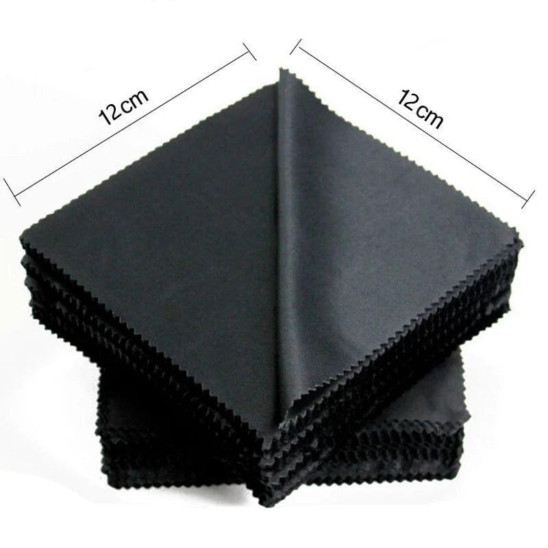 1/20/100/300 pcs/lot Black Microfiber Sunglasses Eyeglasses Cleaning Cloth 13*13cm Glasses Eyewear Clean Lens Cloth 2030