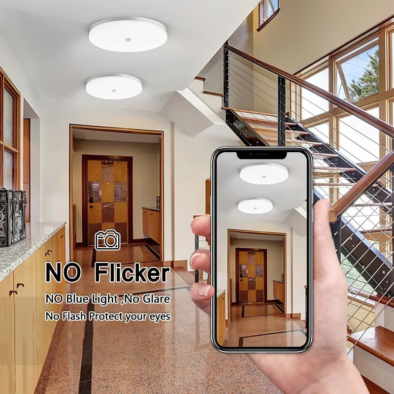 LED Ceiling Light Auto PIR Motion Sensor Smart Home Lighting 13W 18W 24W 36W  Radar Ceiling Lamp For Indoor Bedroom Room Hallway
