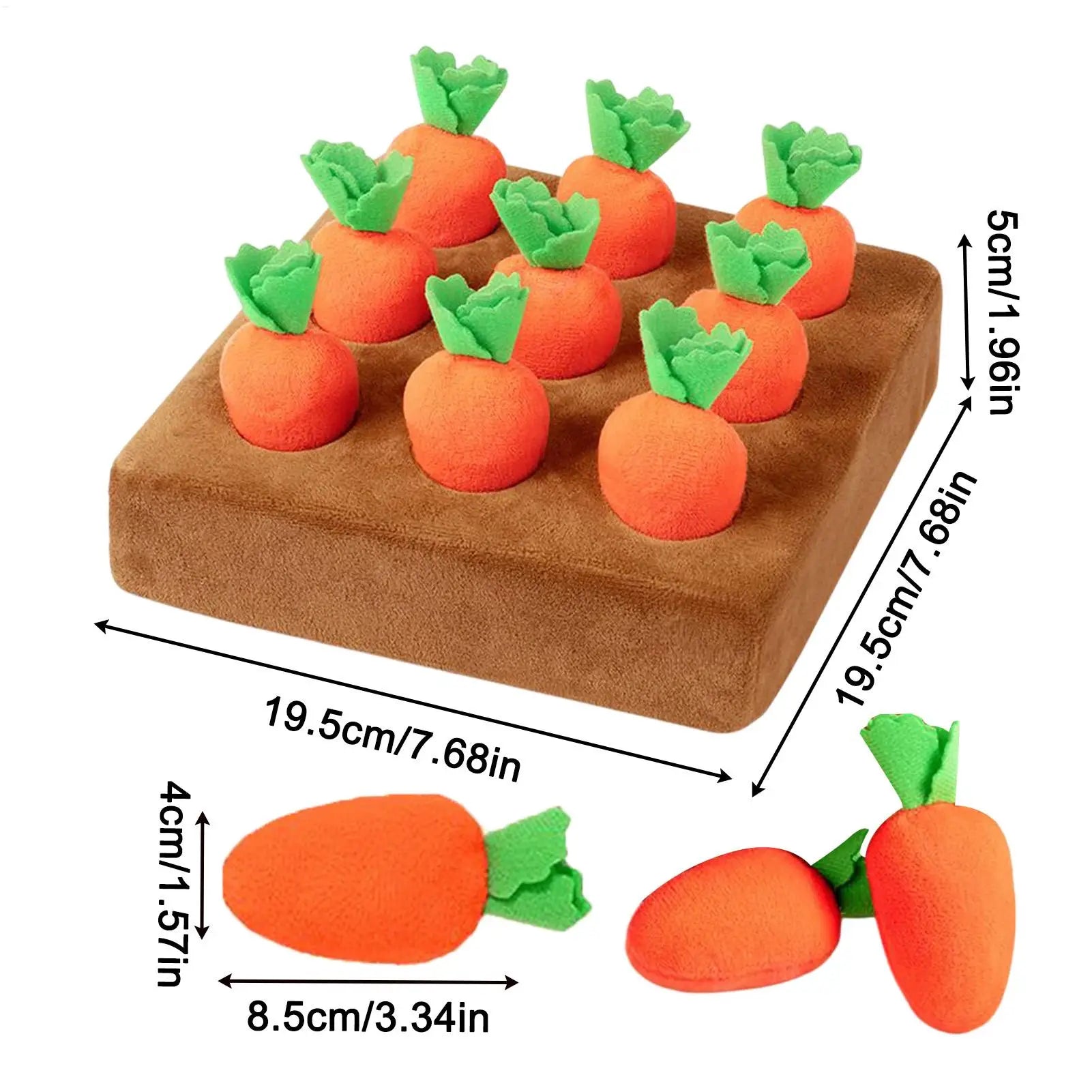 Dog Snuffle Mat Funny Interactive Enrichment Toys Carrot Puzzle Nosework Feed Games Pets Dog Activities For Boredom Relief Imagem secundária do produto