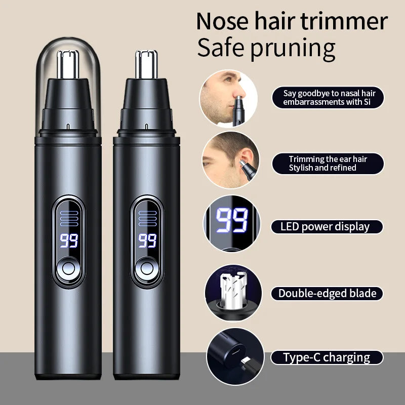 Nose Hair Trimmer Painless Clipper Nose Ear Hair Eyebrow Portable Trimmer For Men Women Electric Rechargeable Nose Hair Trimmer
