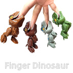 Jurassic Finger Dinosaur Triceratops Tyrannosaurus Model Toys for Kids Creative Finger Biting Dinosaurs Interactive Toy Boy Gift