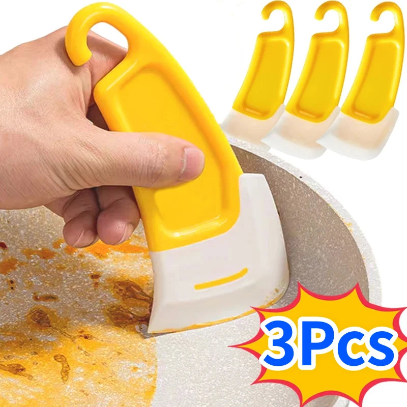 Cleaning Spatula Kitchen Scraper Soft Blade Scraper Brush Dirty Pan Pot Dishes Cleaner Tools Cooking Baking Tool Kitchen Gadget Imagen principal del producto
