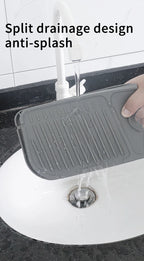 Kitchen Silicone Faucet Mat Faucet Water Catcher Mat Sink Splash Pad Countertop Protector Bathroom