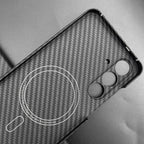 Carbon Fiber Case For Samsung Galaxy S25 Ultra/S25+/S25/S25 Edge Lens Camera Protection Aramid Fiber Cover Lightweight Slim Case
