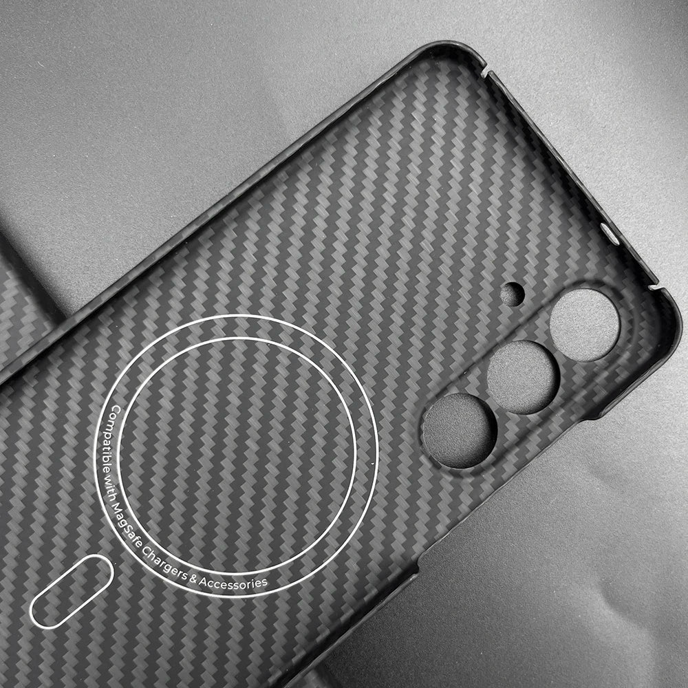 Carbon Fiber Case For Samsung Galaxy S25 Ultra/S25+/S25/S25 Edge Lens Camera Protection Aramid Fiber Cover Lightweight Slim Case