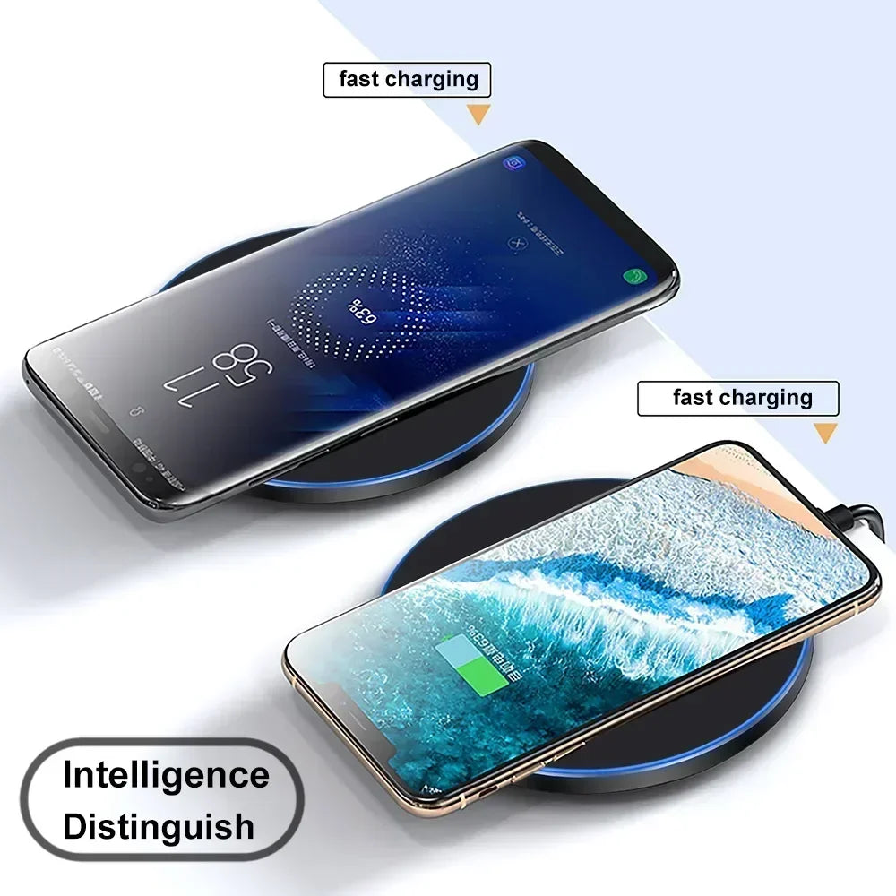 New Wireless Charger For iPhone 17 16 15 14 13 Pro Max Induction Fast Charging Pad Dock Station For Samsung S24 Xiaomi Huawei Image secondaire du produit