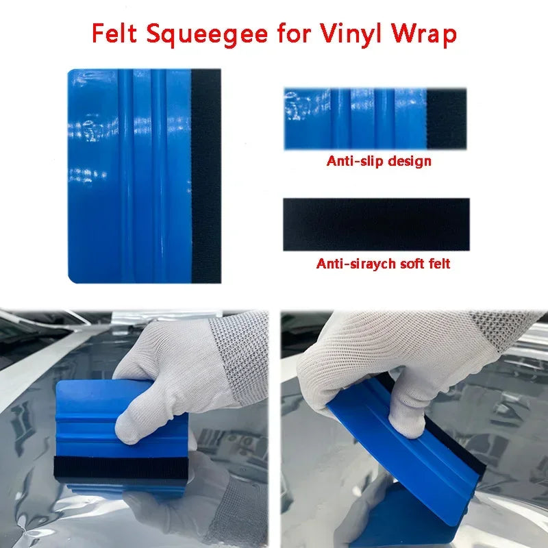 Car Wrapping Tools Kit Auto Foil Set Vinyl Wraps Tool Foil Tools Squeegee Scraper Cutter Knife for Car Wrapping Film Tools Kit Imagen secundaria del producto