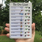 Kids To Do List Chore Chart, Slide Knob Checklist for Children's Daily Routine, Visual Schedule Board for Toddlers, Educational