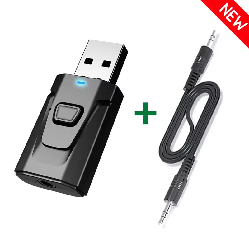 USB Bluetooth 5.4 Audio Transmitter Receiver MIC Wireless Adapter  3.5mm AUX/RCA for TV PC Headphone Home Stereo Car HIFI Music