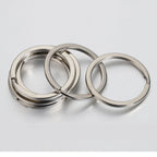 20pcs Stainless Steel Key Rings 20/25/28/30/35mm Round Flat Line Split Rings Keyring for Jewelry Making Keychain DIY Findings