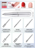 45000RPM Electric Nail Drill File Rechargeable Electric Nail Polishing Machine for Acrylic Gel Dip Powder Manicure Pedicure Tool