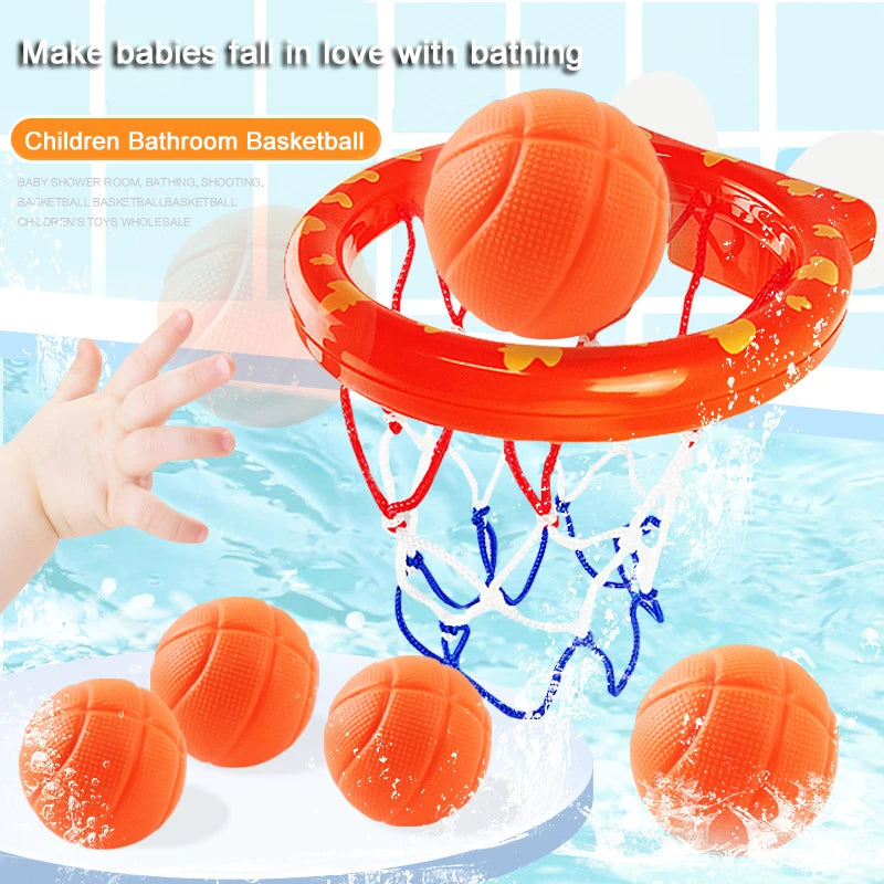 Baby Bath Toy Mini Shooting Basket Frame Toys Bathtub Shooting Basketball Play Water Game Toy Set with 3 Balls for Kids Children Image principale du produit