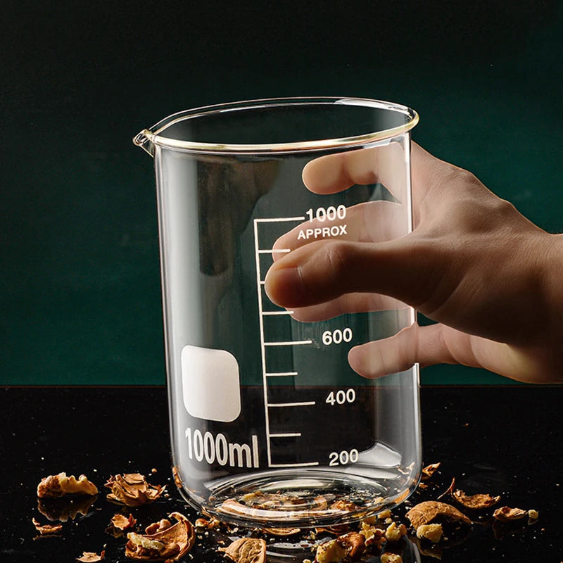 50/100/150/250/500/1000ml High Borosilicate Glass Measuring Cup Clear Scale Cup Laboratory Beaker Kitchen Baking Measuring Cup Secondary image