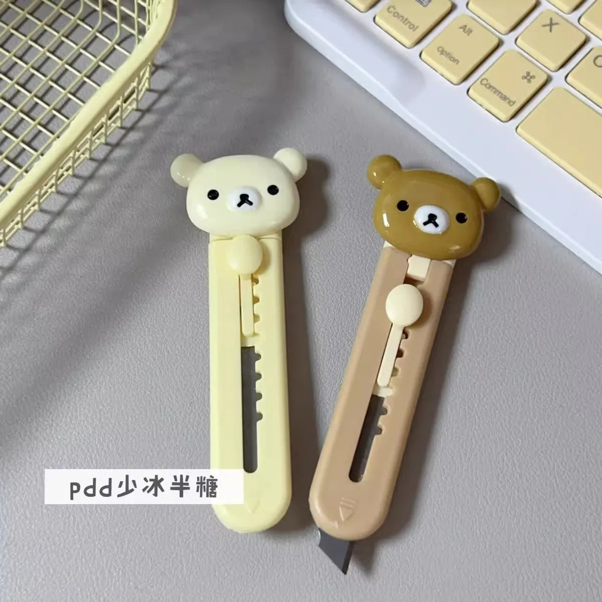 Rilakkuma Utility Knife Kids New Kawaii Relax Bear Make Handicrafts Stationery Handheld Paper Cutting Pocketknife Children Gift Imagen principal del producto