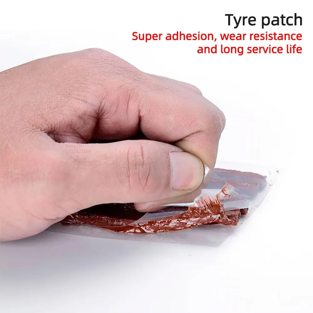 Auto Tire Repair Kit - Puncture Plug Tools, Tyre Puncture Emergency Kit for Universal Tires, with Stirring Glue Repair Tool