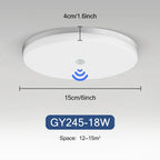 LED Ceiling Light Auto PIR Motion Sensor Smart Home Lighting 13W 18W 24W 36W  Radar Ceiling Lamp For Indoor Bedroom Room Hallway