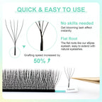 NAGARAKU Automatic Flowering W Shape  Bloom 3D 4D 5D 6D Premade Fans Eyelash Extensions Natural Soft Light Full Dense
