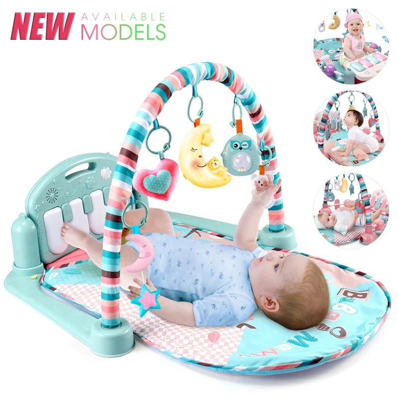 Baby Fitness Stand Music Play Gym Activity Toys Newborn Piano Crawling Blanket Pedal Game Pad Early Education 0-36 Months Gifts Image principale du produit