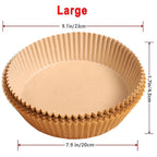 50/100Pcs Air Fryer Disposable Paper Non-Stick Airfryer Baking Papers Round Air-Fryer Paper Liners Paper Kitchen Accessories